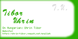 tibor uhrin business card